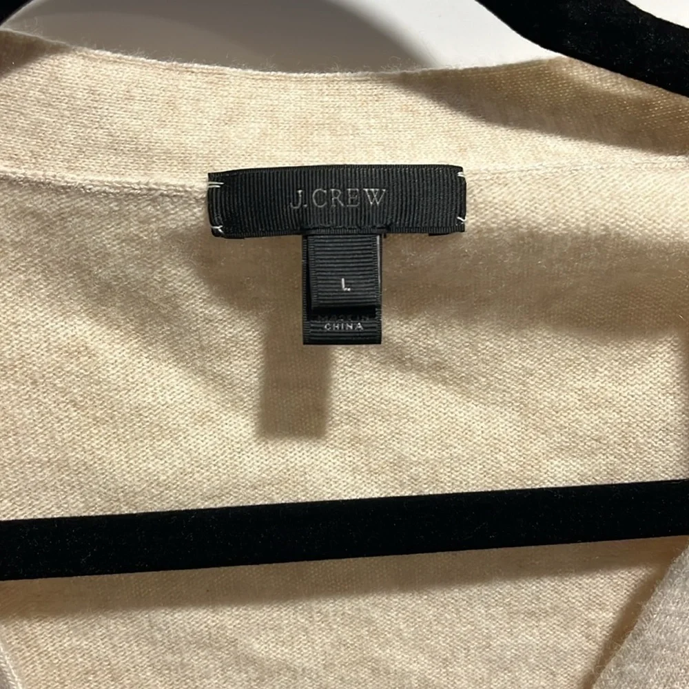 J Crew Oatmeal Wool Cashmere Blend Oversized Cardigan
